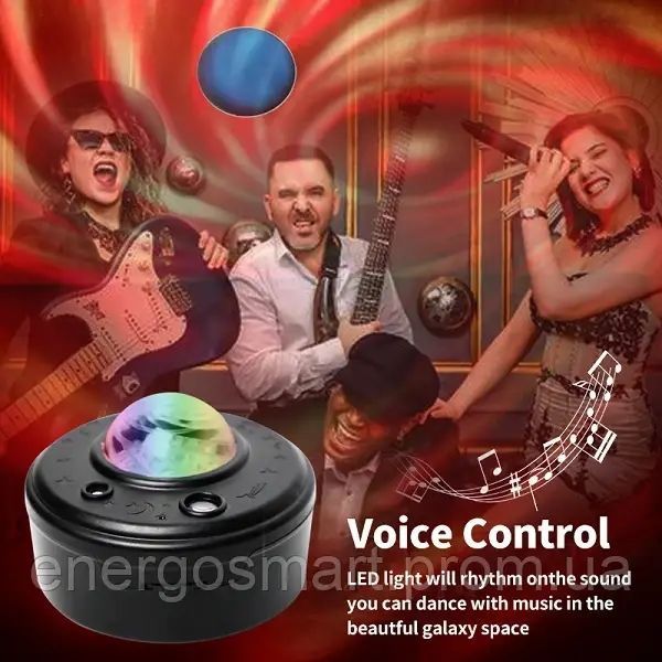 Energolux QR-326 LED галактика, 10 планет, Bluetooth, cвітломузика з пультом, активація під ритм музики QR-326 фото