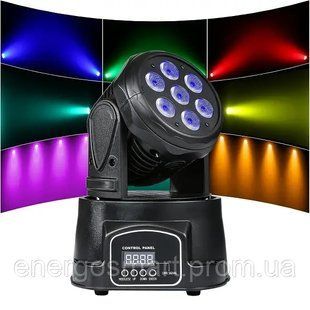 Energolux DJ-710, 7 потужних LED RGB, cвітломузика з пультом, лазерний диско проектор 540&deg; з рухливим ефектом, активація під ритм DJ-710 фото