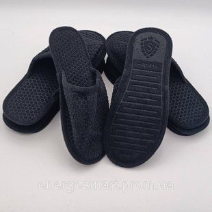 Комплект 5 пар домашніх хатніх капців з фетру 40-41 (27 см) чорні Set 5 40-41 фото