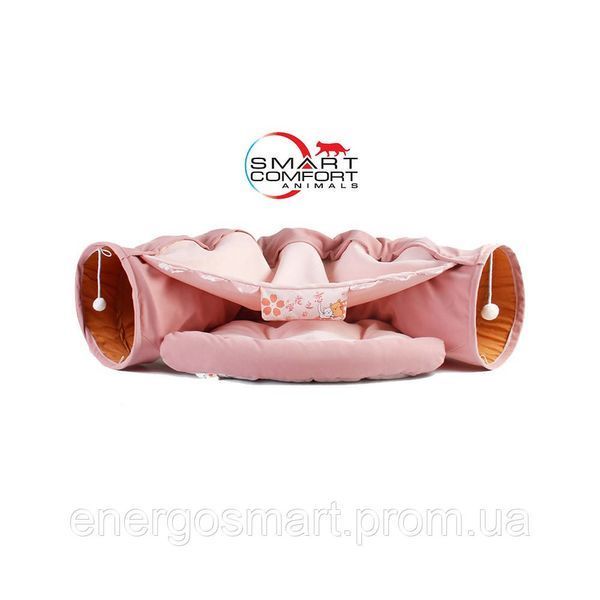 Будиночок для кота Smart Comfort Animals GX-77 рожевий ігровий комплекс Будиночок для кішки з секретним тунелем і спальним місцем GX-77 розовый фото