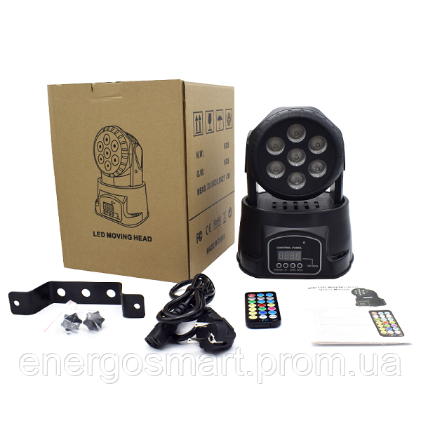 Energolux DJ-710, 7 потужних LED RGB, cвітломузика з пультом, лазерний диско проектор 540&deg; з рухливим ефектом, активація під ритм DJ-710 фото