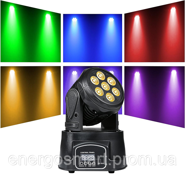 Energolux DJ-710, 7 потужних LED RGB, cвітломузика з пультом, лазерний диско проектор 540&deg; з рухливим ефектом, активація під ритм DJ-710 фото