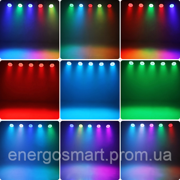 Energolux DJ-716, 54 LED RGBW, cвітломузика, лазерний диско проектор, активація під ритм музики, DMX512 DJ-716 фото