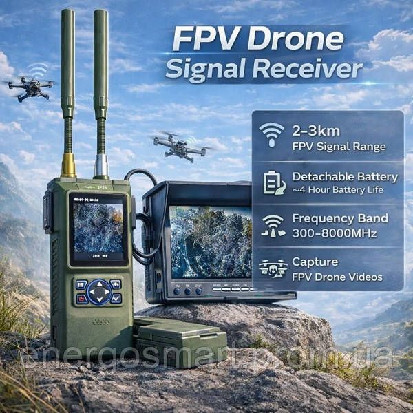 Портативний широкосмуговий детектор H18 Ultra Wideband для БПЛА 100 МГц&ndash;8 ГГц H18 Ultra Wideband фото
