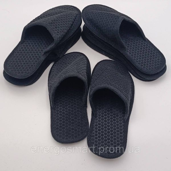 Комплект 5 пар домашніх хатніх капців з фетру 40-41 (27 см) чорні Set 5 40-41 men фото