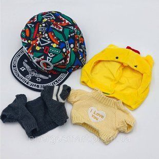 Комплект одягу 4,16 для м'якої іграшки качечка Лалафанфан, качка LaLafanfan Set 4,16 фото