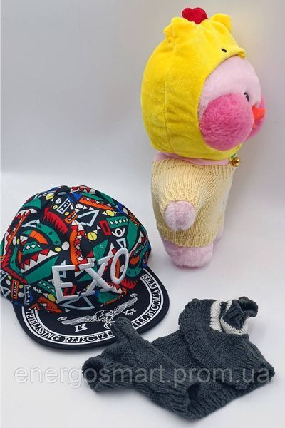 Комплект одягу 4,16 для м'якої іграшки качечка Лалафанфан, качка LaLafanfan Set 4,16 фото