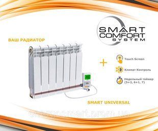 Терморегулятор EnergoLux Smart Universal-910 з нагрівальним елементом Cartrige для радіатора на 7 секцій smartuniversal910 фото