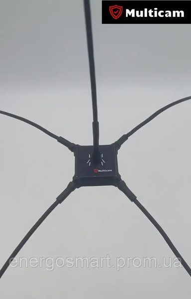 Тактична антена ПАУК Multicam Black BUG R7 v2.0 дводіапазонна VHF 136-174/UHF 400-470 мГц для рацій Motorolla R7, R7A з кабелем 10м та перехідником Black BUG R7 v2.0 фото