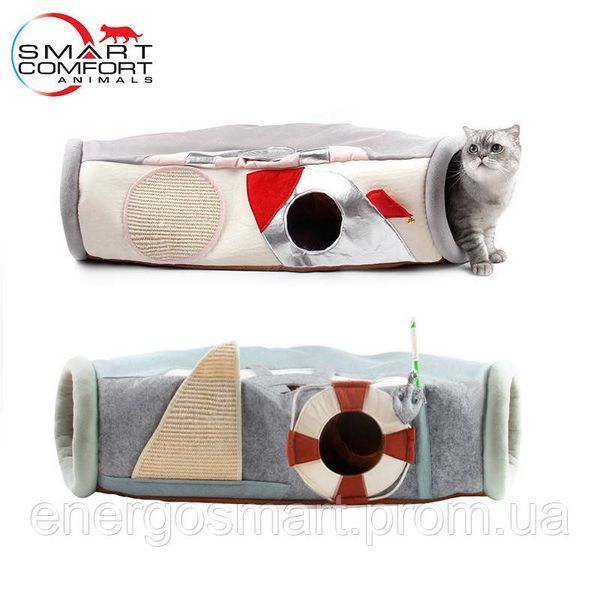 Будиночок для кота Smart Comfort Animals GX-97 оливковий ігровий комплекс Будиночок для кішки з секретним тунелем GX-97 оливковый фото