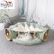 Будиночок для кота Smart Comfort Animals GX-77 оливковий ігровий комплекс Будиночок для кішки з секретним тунелем і спальним GX-77 оливковый фото 2