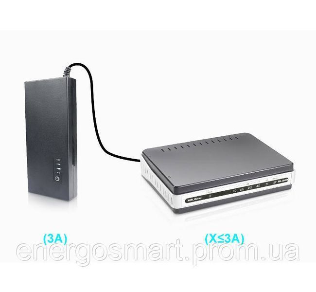 Міні ups 12V 3A, 29.6 Вт/год, акумулятор, джерело безперебійного живлення для модема, сигналізації, камери спостереження 64aa1a-7037 фото