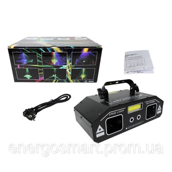 Energolux DJ-507 cвітломузика, лазерний диско проектор 3 в 1 з 2-х променевим рухливим ефектом, стробоскопом, візерунками, DJ-507 фото