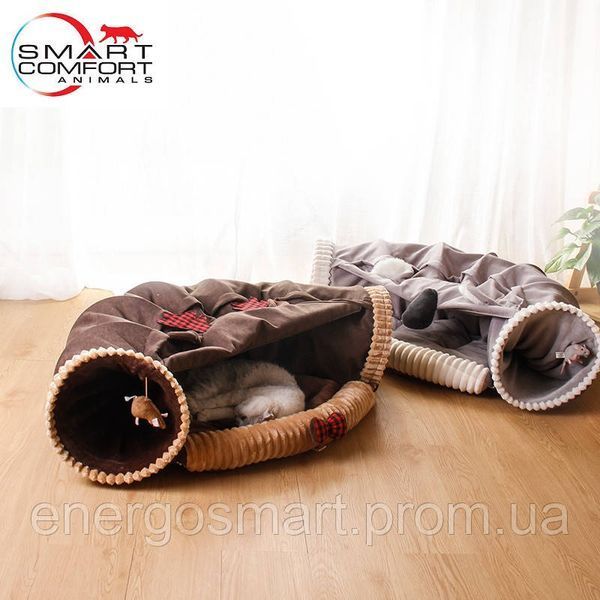 Будиночок для кота Smart Comfort Animals GX-93 сірий ігровий комплекс Будиночок для кішки з секретним тунелем і спальним місцем GX-93 серый фото