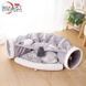 Будиночок для кота Smart Comfort Animals GX-93 сірий ігровий комплекс Будиночок для кішки з секретним тунелем і спальним місцем GX-93 серый фото 1