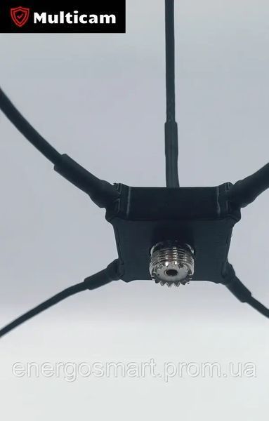 Тактична антена ПАУК Multicam Black BUG DP v2.0 дводіапазонна VHF 136-174/UHF 400-470 мГц для рацій Motorolla DP4400, DP4401, Black BUG DP v2.0 фото