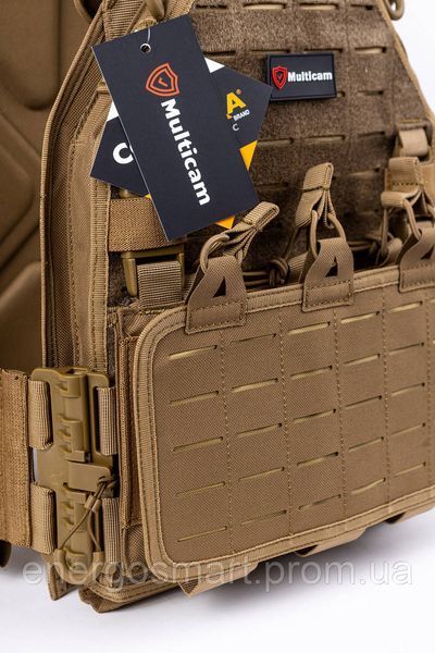 Плитоноска-тактичний військовий жилет розвантаження, бронежилет ТМ MULTICAM X650 колір песочний, MOLLE, Cordura 1000D, X650 песочный фото