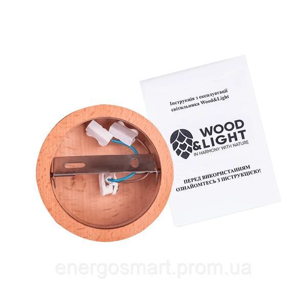 Світильник підвісний EnergoLux Wood&Light 40 Вт Е27 Р-390 бук 64aa1a-7009 фото