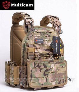 Плитоноска-тактичний військовий жилет розвантаження, бронежилет ТМ MULTICAM X650 колір мультикам, MOLLE, Cordura 1000D, X650 фото