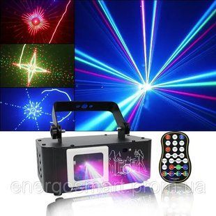 Energolux DJ-531 LED, повноцінна RGB лазерна анімація, cвітломузика з пультом, лазерний диско проектор 360&deg; з рухливим ефектом, DJ-531 фото