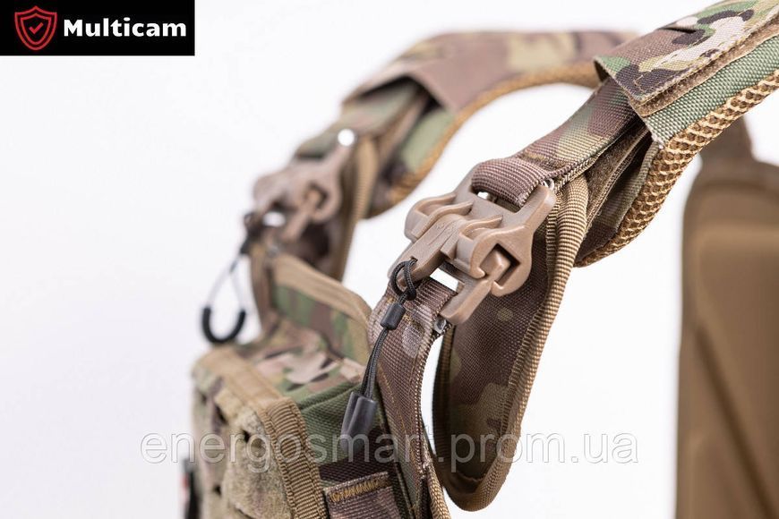 Плитоноска-тактичний військовий жилет розвантаження, бронежилет ТМ MULTICAM X650 колір мультикам, MOLLE, Cordura 1000D, X650 фото