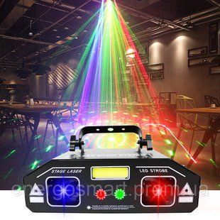 Energolux DJ-507 cвітломузика, лазерний диско проектор 3 в 1 з 2-х променевим рухливим ефектом, стробоскопом, візерунками, Energolux DJ-507 фото