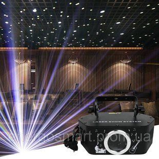Energolux DJ-536 LED, біле сяєво, стробоскоп, cвітломузика з пультом, лазерний диско проектор 360&deg; з рухливим ефектом, активація DJ-536 фото
