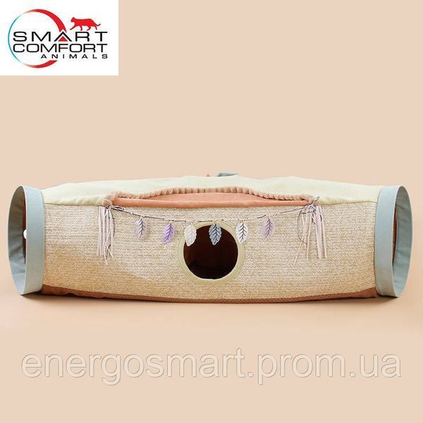 Будиночок для кота Smart Comfort Animals GX-95 оливковий ігровий комплекс Будиночок для кішки з секретним тунелем GX-95 оливковый фото