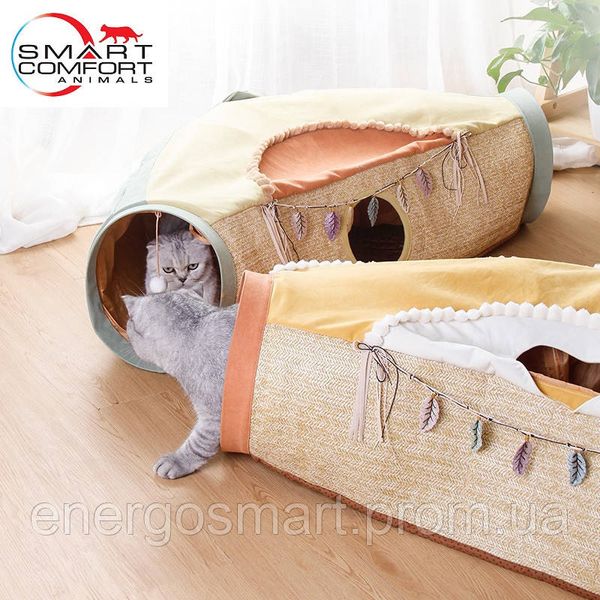 Будиночок для кота Smart Comfort Animals GX-95 оливковий ігровий комплекс Будиночок для кішки з секретним тунелем GX-95 оливковый фото