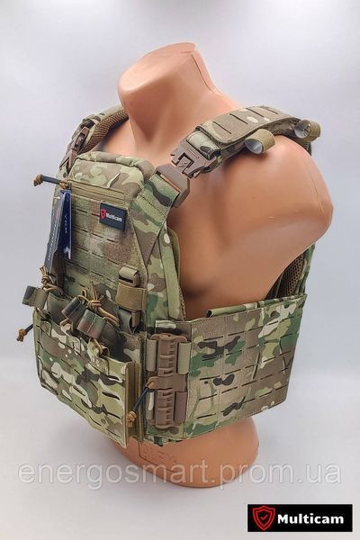 Плитоноска-тактичний військовий жилет ТМ MULTICAM X999 розвантаження, бронежилет, колір мультикам, захист 360, швидке скидання, MULTICAM X999 фото
