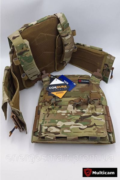 Плитоноска-тактичний військовий жилет ТМ MULTICAM X999 розвантаження, бронежилет, колір мультикам, захист 360, швидке скидання, MULTICAM X999 фото