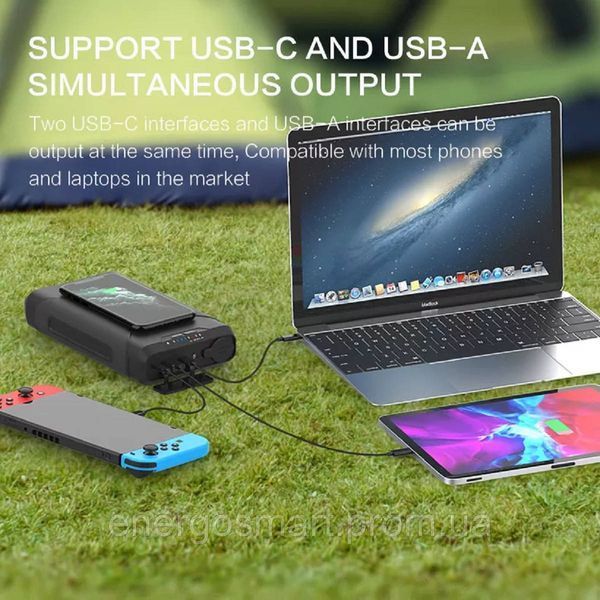 Multicam Power Bank RX-72 GP14 павербанк для ноутбуків PD 60Вт на 72000 mAh можливість зарядки від сонячної панелі RX-72 фото