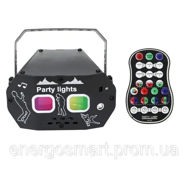 Energolux QR-406 LED+Laser, зіркове світло, cвітломузика з пультом, лазерний диско проектор 360&deg; з рухливим ефектом, активація під QR-406 фото