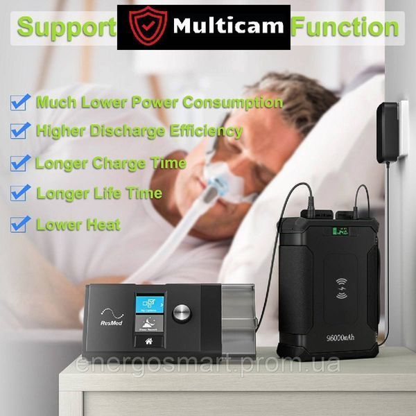 Multicam Power Bank RX-96 GP50 павербанк LiFePO4 для ноутбуків, квадрокоптерів, PD 60Вт на 96000 mAh можливість зарядки від RX-96 фото
