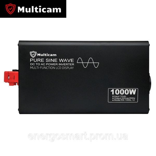 Інвертор Multicam RX-1000/2000 з чистою синусоїдою, перетворювач з 12В в 220В, ідеально для дома, для котельного обладнання, RX-1000 фото