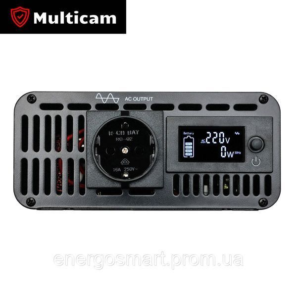 Інвертор Multicam RX-1000/2000 з чистою синусоїдою, перетворювач з 12В в 220В, ідеально для дома, для котельного обладнання, RX-1000 фото