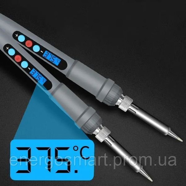 Електричний паяльник 15 в 1, набір інструментів для зварювання і ремонту з LED дисплеєм і 5 змінними 64aa1a-7025 фото