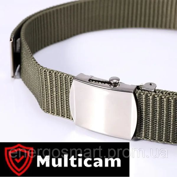 Ремінь Multicam KS-130 Армійський Поясний Військовий Регульований з металевою пряжкою колір Олива KS-130 oliva фото