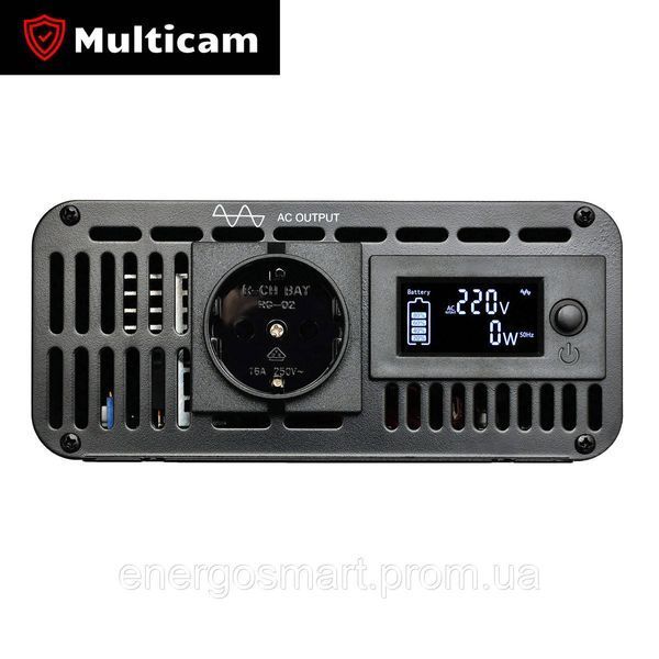 Інвертор Multicam RX-600/1200 з чистою синусоїдою, перетворювач з 12В в 220В, ідеально для дома, для котельного обладнання, RX-600 фото