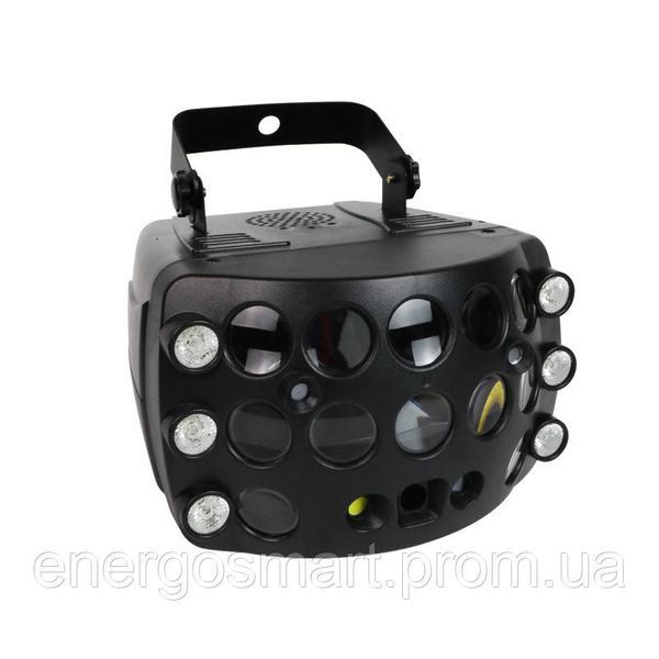 Energolux DJ-723 LED, 5v1, RGB, cвітломузика з пультом, лазерний диско проектор 360&deg; з рухливим ефектом, активація під ритм DJ-723 фото