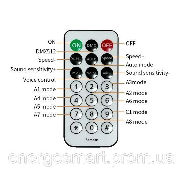 Energolux DJ-723 LED, 5v1, RGB, cвітломузика з пультом, лазерний диско проектор 360&deg; з рухливим ефектом, активація під ритм DJ-723 фото