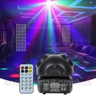 Energolux DJ-705W LED, RGB, cвітломузика з пультом, лазерний диско проектор 360&deg; з рухливим ефектом, активація під ритм музики, DJ-705W фото