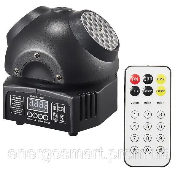 Energolux DJ-705W LED, RGB, cвітломузика з пультом, лазерний диско проектор 360&deg; з рухливим ефектом, активація під ритм музики, DJ-705W фото