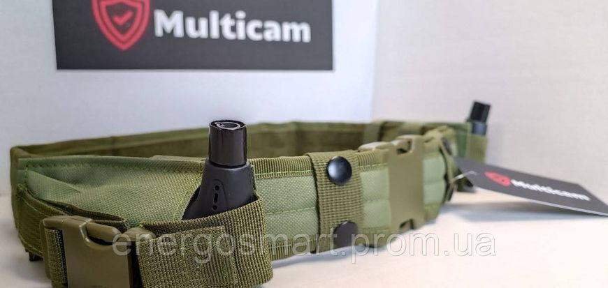 Ремінь Multicam KS-115 Армійський Поясний Тактичний ЗСУ Військовий Регульований із замком колір Олива KS-115 oliva фото