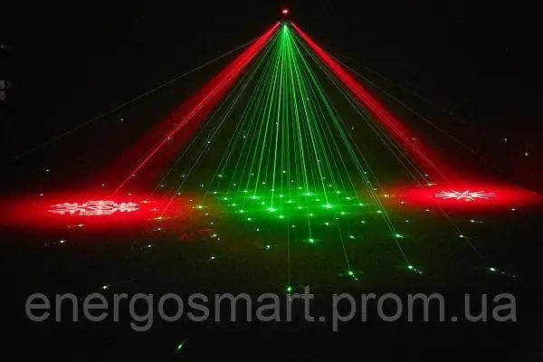 Energolux DJ-705J LED, 3-x кольоровий лазер RGB, cвітломузика з пультом, лазерний диско проектор 360&deg; з рухливим ефектом, DJ-705J фото