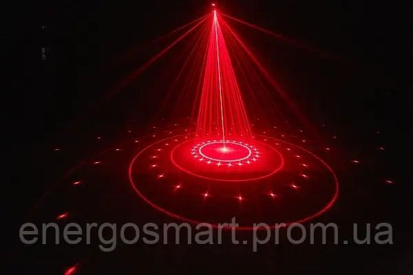 Energolux DJ-705J LED, 3-x кольоровий лазер RGB, cвітломузика з пультом, лазерний диско проектор 360&deg; з рухливим ефектом, DJ-705J фото