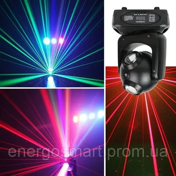 Energolux DJ-712 LED, високоякісні лінзи RGB, cвітломузика, лазерний диско проектор 540&deg; з рухливим ефектом, активація під ритм DJ-712 фото